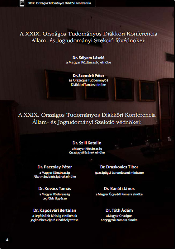 Országos Tudományos Diákköri Konferencia - Állam- és Jogtudományi Szekció